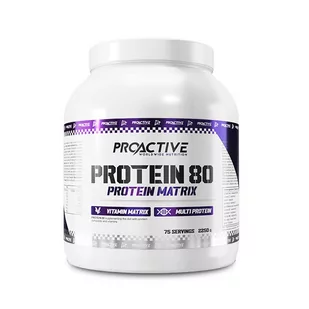BIAŁKO ODŻYWKA BIAŁKOWA ProActive Protein 80 - 2250g STRAWBERRY VANILLA - Odżywki białkowe - miniaturka - grafika 1