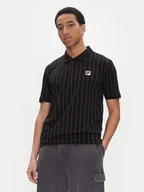 Koszulki męskie - Fila Polo Linter FAM0923 Czarny Regular Fit - miniaturka - grafika 1