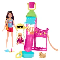 Lalki dla dziewczynek - Barbie, Pierwsza praca - Park wodny, zestaw z lalką Skipper i akcesoriami - miniaturka - grafika 1