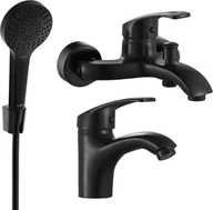 Zestawy baterii łazienkowych - Mexen Fabia R05 zestaw wannowy, czarny - 746503R05-70 - miniaturka - grafika 1