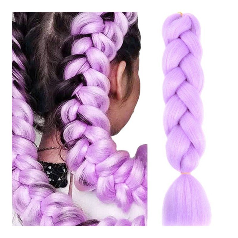 Syntetyczne Włosy 120 Cm Gęste Jednokolorowe Lawenda Wls52