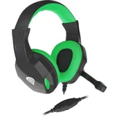 Słuchawki - Natec Genesis Argon 100 czarno-zielone - miniaturka - grafika 1