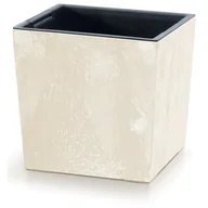 Donice - Donica PROSPERPLAST Urbi Square Low Beton Effect (29.5 x 29.5 x 29 cm) Kremowy - miniaturka - grafika 1