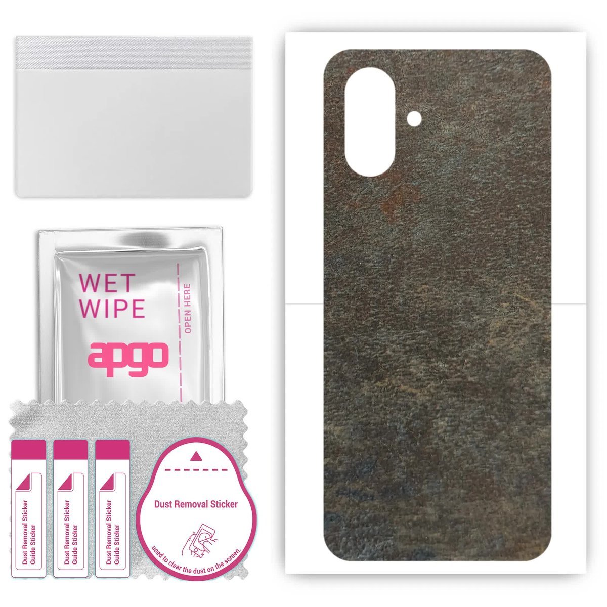 Folia naklejka skórka strukturalna na TYŁ do Apple iPhone 16 Plus - Kamień Księżycowy - apgo SKINS
