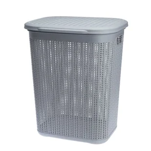 Kosz na bieliznę 50 l WILLOW jasnoszary - Kosze na bieliznę - miniaturka - grafika 1