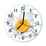 Zegary - Zegar na szkle PrezentWoda pomarańczowa Woda - miniaturka - grafika 1