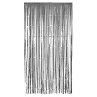 Dekoracje sali - Fotościanka Party kurtyna srebrny 100 x 200 cm - miniaturka - grafika 1