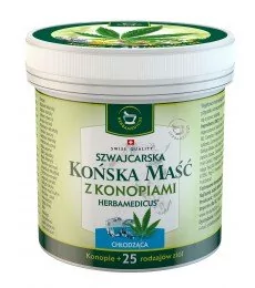 HERBAMEDICUS Herbamedicus końska maść z konopiami chłodząca 250 ml - Żele i maści lecznicze - miniaturka - grafika 1