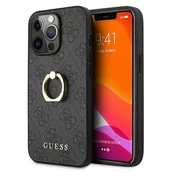 Etui i futerały do telefonów - Guess Oryginalne Etui Hardcase iPhone 13 PRO / szary + ring stand GUHCP13L4GMRGR - miniaturka - grafika 1