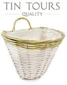 Kwietniki - WIKLINOWY KWIETNIK NA ŚCIANĘ Z FOLIĄ 28x19x20/24 cm - miniaturka - grafika 1