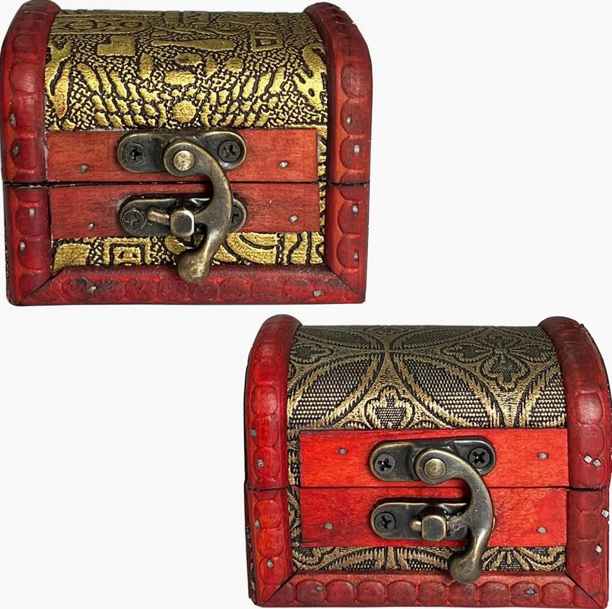 SKRZYNIA 2 SZTUKI DREWNIANA VINTAGE PUDEŁKO ORGANIZER BIŻUTERIA ETUI