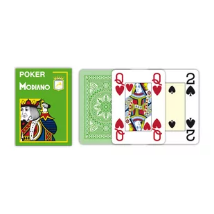 Modiano Modiano 4 rogi 100% karty plastikowe - jasno zielone - Zestawy do pokera - miniaturka - grafika 1