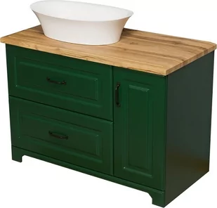 Zielona szafka stojąca z umywalką 100/50 cm seria Finea Z  - Szafki łazienkowe - miniaturka - grafika 1