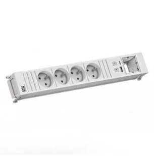 BACHMANN POWER FRAME 4xUTE 1xUSB A/C 22W 0.2m GST18 - Listwy zasilające - miniaturka - grafika 1