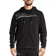 Bluzy męskie - Kappa Męska bluza Gadios Graphik Sweatshirt, czarna, XXL - miniaturka - grafika 1