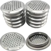 Kratki wentylacyjne - 12 okrągłych kratek wentylacyjnych, siatka wentylacyjna, kratki wentylacyjne ze stali nierdzewnej, otwory wentylacyjne - miniaturka - grafika 1