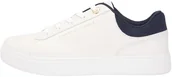 Koszulki i topy damskie - Tommy Hilfiger Damskie trampki na co dzień Cupsole FW0FW09020 Low Top, białe (Ecru/Space Blue), 36, Biały ecru kosmiczny niebieski, 36 EU - miniaturka - grafika 1