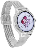 Smartwatch - Hagen HB23-SREBRNY ,SREBRNA SIATKA+SZARY SILIKON - miniaturka - grafika 1