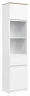 Regały - Regał Remi Rm08 48X194X35 Cm Biały / Dąb Evoke - miniaturka - grafika 1