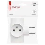 Przedłużacze i rozgałęźniki - Rozgałęźnik 3 x z uziemieniem biały P0024N - miniaturka - grafika 1