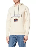 Bluzy męskie - Napapijri Męska bluza z kapturem, whitecap gray, S - miniaturka - grafika 1