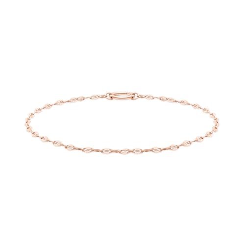 Tamaris Anklet – elegancki łańcuszek na stopę z polerowanej stali nierdzewnej – różowe złoto IP – łańcuszek do ust regulowany do 25 cm – wodoodporny i przyjazny dla skóry