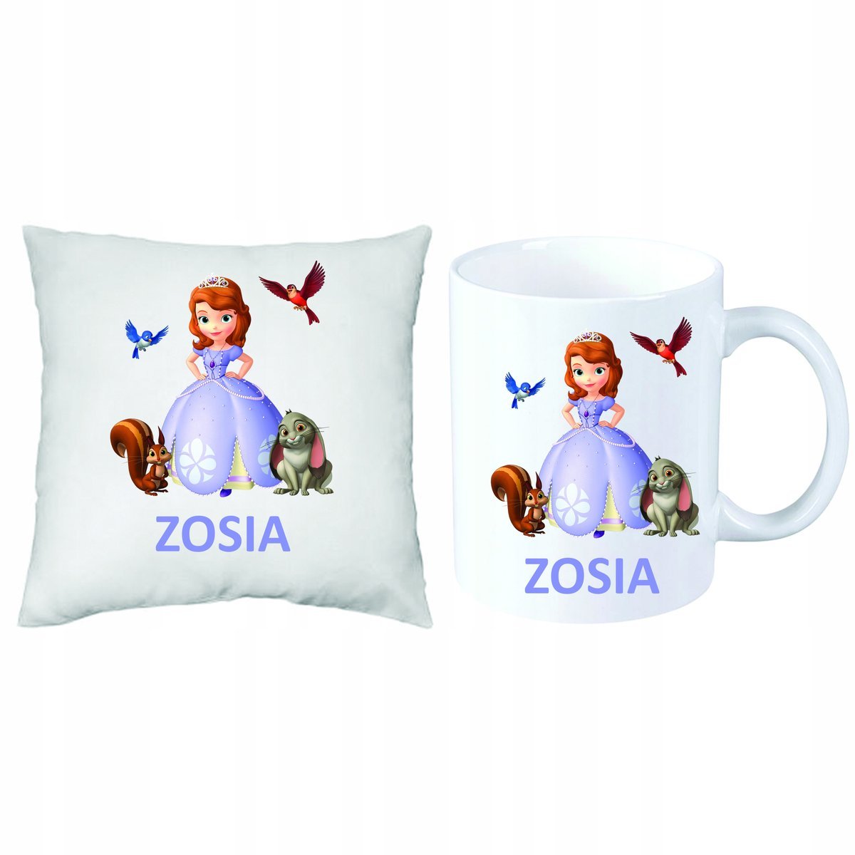 ZESTAW PREZENT PODUSZKA + KUBEK JEJ WYSOKOŚĆ ZOSIA