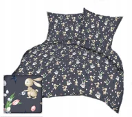 Pościel - pościel bawełna lux 200x220 + 2 poszewka B 548 zając tulipan graf Wielkanoc - miniaturka - grafika 1