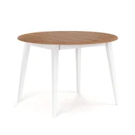 Stoły - Stół okrągły 90 cm Belluno Elegante biały-dąb - miniaturka - grafika 1