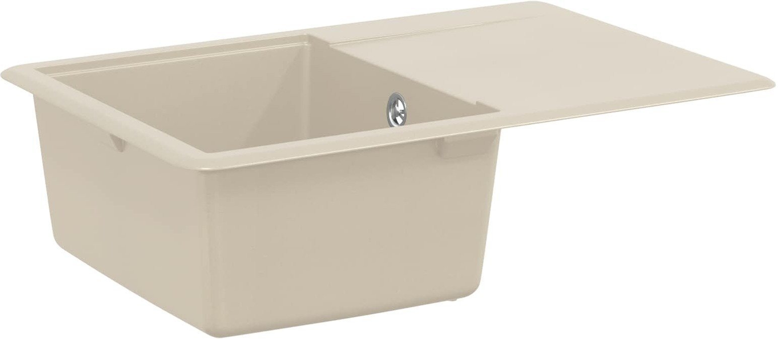 vidaXL Zlew Beżowy 670 x 460 mm 80% Kwarc i 20% Żywica