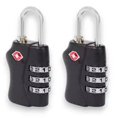 Akcesoria podróżnicze - 2 x KŁÓDKA TSA KŁODKA DO BAGAŻU WALIZKI ZABEZPIECZENIE BAGAŻU NA SZYFR - miniaturka - grafika 1