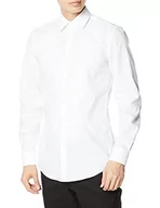 Koszule męskie - HUGO Męska koszula C-Jenno Slim Fit z łatwej do prasowania bawełnianej popeliny, biały, 42 - miniaturka - grafika 1