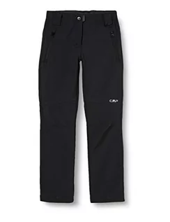 Spodnie i spodenki dla dziewczynek - CMP CMP Spodnie dziewczęce Pantaloni Softshell Termici czarny czarny 140 30A1465 - grafika 1