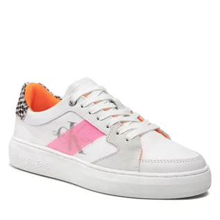 Baleriny - Sneakersy CALVIN KLEIN JEANS - Casual Cupsole 2 YW0YW00508 White/Party Pink 01T - grafika 1