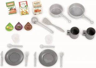 Kuchnia dla dzieci plastikowa elektroniczna z kranem palnikami dźwiękiem składana czerwona duża + akcesoria garnki naczynia - Zabawy w naśladowanie dorosłych - miniaturka - grafika 4