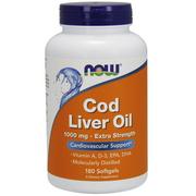Suplementy naturalne - Now Foods NOW Cod Liver Oil 1000mg Extra Strength 180caps - miniaturka - grafika 1