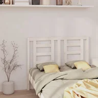 Inne meble do sypialni - Lumarko Wezgłowie łóżka, białe, 126x4x100 cm, lite drewno sosnowe - miniaturka - grafika 1
