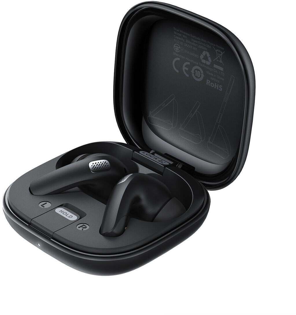 Acefast bezprzewodowe W4 dokanałowe TWS z funkcją podstawki na telefon - czarne