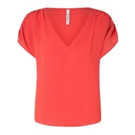 Bluzki damskie - Bluzka damska Pepe Jeans Pazia luźna czerwona-XL - miniaturka - grafika 1