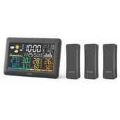 Stacje pogodowe - Sencor SWS 6300 z 3 czujnikami bezprzewodowymi Czarny - miniaturka - grafika 1