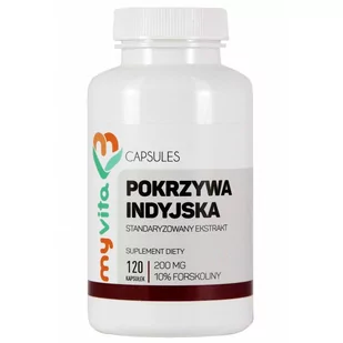 MyVita PRONESS Pokrzywa indyjska 200mg forskolina 10% ekstrakt 120 kapsułek - Suplementy naturalne - miniaturka - grafika 1