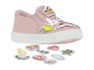 Buty dla dziewczynek - Bibi, Trampki dziecięce z naklejkami, różowy, rozmiar 32 - grafika 1