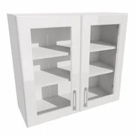 Szafki kuchenne - Szafka Wisząca Witrynowa Alto 80X72 Cm Mdf Mdf Biały Połysk - miniaturka - grafika 1