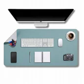 Podkładki pod mysz - Podkladka Pod Mysz Mata Do Pisania Skora Eco Wodoodporna 120X60Cm Turkus - miniaturka - grafika 1