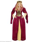 Sukienki - Widmann 05591 - kostium Royal Queen dla dorosłych, sukienka i nakrycie głowy z welonem, freulon burgowy, królowa, impreza tematyczna, karnawał - miniaturka - grafika 1