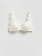 Biustonosze - Reserved - Siateczkowy biustonosz push up - złamana biel - miniaturka - grafika 1