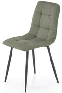Krzesła - Nowoczesne pikowane krzesło oliwkowe - Magat - miniaturka - grafika 1