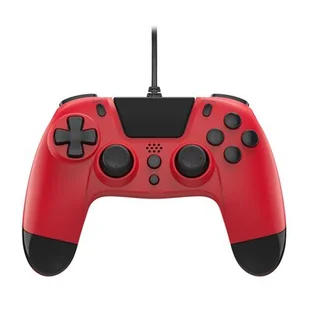 Gioteck Vx-4 Przewodowy kontroler (Sony PS4) - Czerwony kontroler Play 4, kontroler Gamepad Joystick dla PlayStation 4 kontroler gier z drutem Joypad Dualshock dla PS4 Slim/Pro - PlayStation 4 - Kontrolery do Playstation - miniaturka - grafika 1