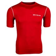 Piłka nożna - Koszulka piłkarska termoaktywna dla dorosłych Givova Corpus 2 czerwona - miniaturka - grafika 1