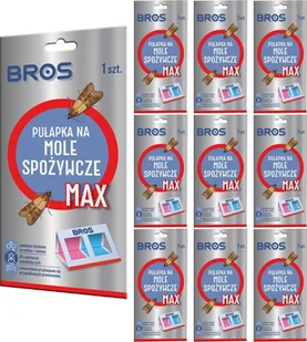 Bros BROS - pułapka na mole spożywcze MAX - na samce i samice - 10 szt. - Zwalczanie i odstraszanie szkodników - miniaturka - grafika 1